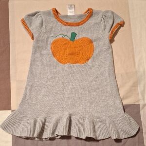 Toddler Pumpkin Fall Dress Sweater